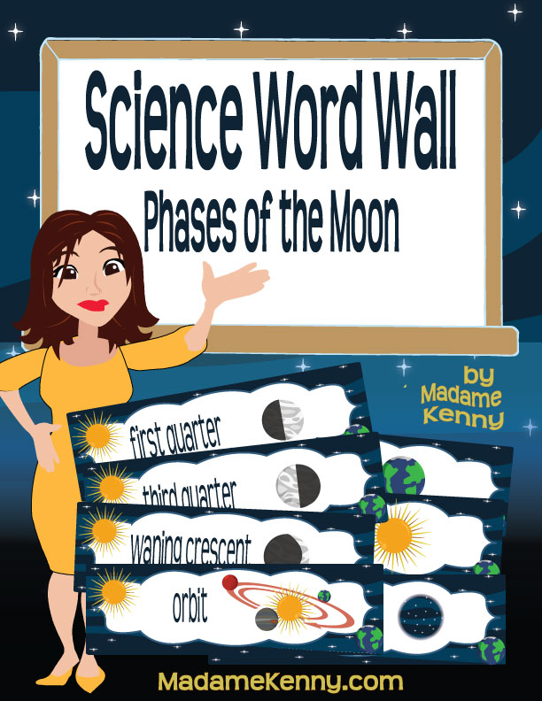 Science Word Wall Phases Of The Moon