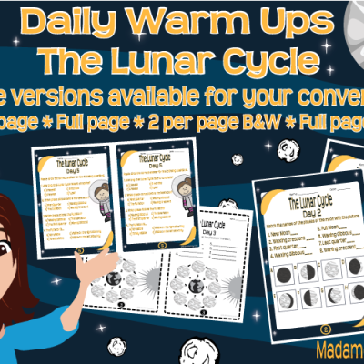 Science Daily Warm Ups The Lunar Cycle