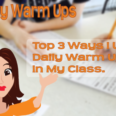 3 Ways I Use Daily Warm Ups In My Classes